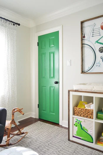 Vibrant Yellow and Green Interior Doors